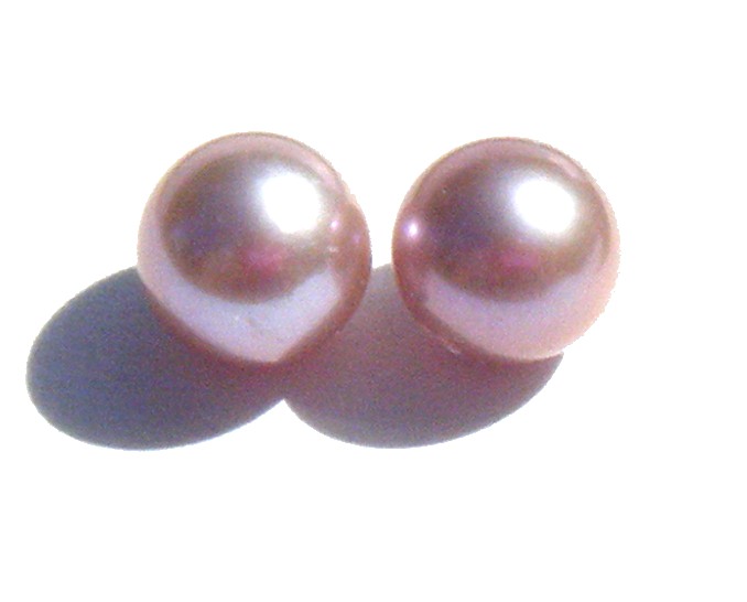 Natural Colours 6-6.5mm Half Drilled Round Pair